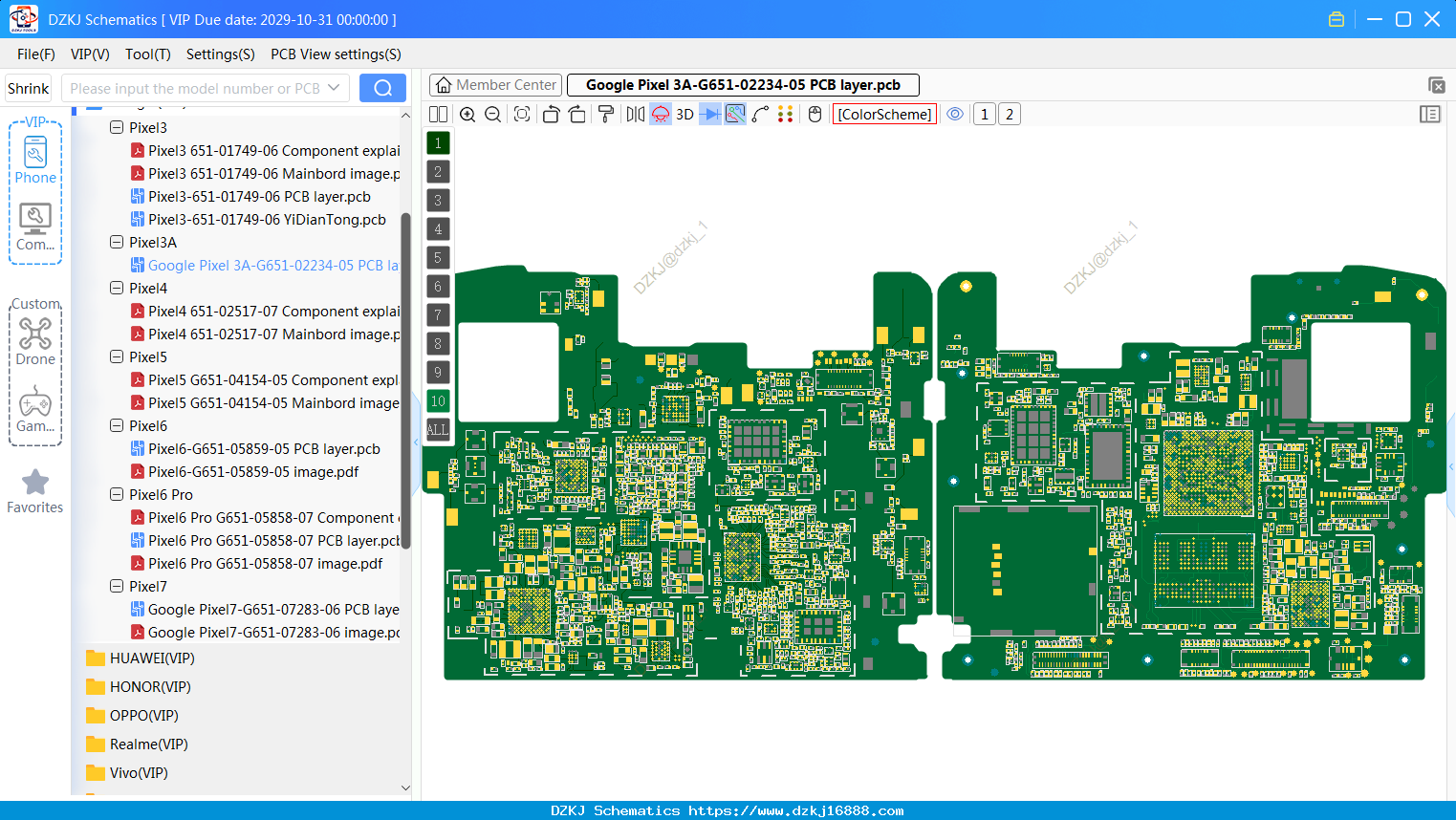 Google Pixel 3A-G651-02234-05 PCB Layer